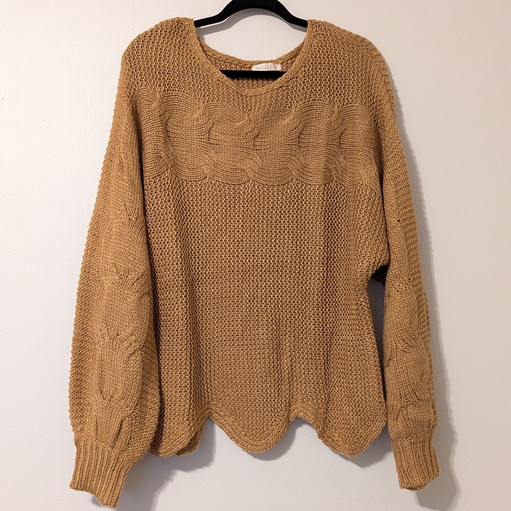 Cozy Camel Knit Sweater